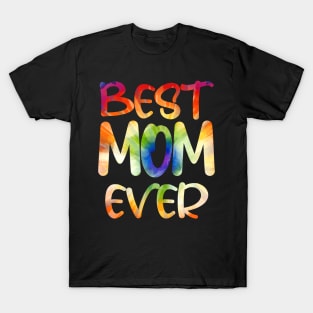 Tie Dye Best Mom Ever Costume for Womens Tie Dyed T-Shirt